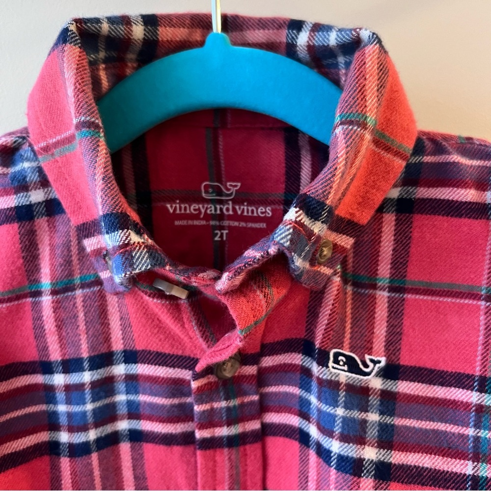 Vineyard Vines Pink Flannel Shirt